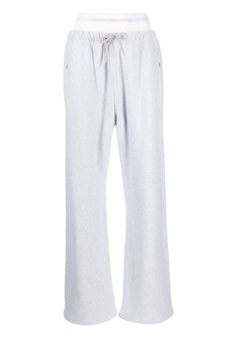 Pantaloni sportivi con banda logo in grigio - ALEXANDER WANG  donna